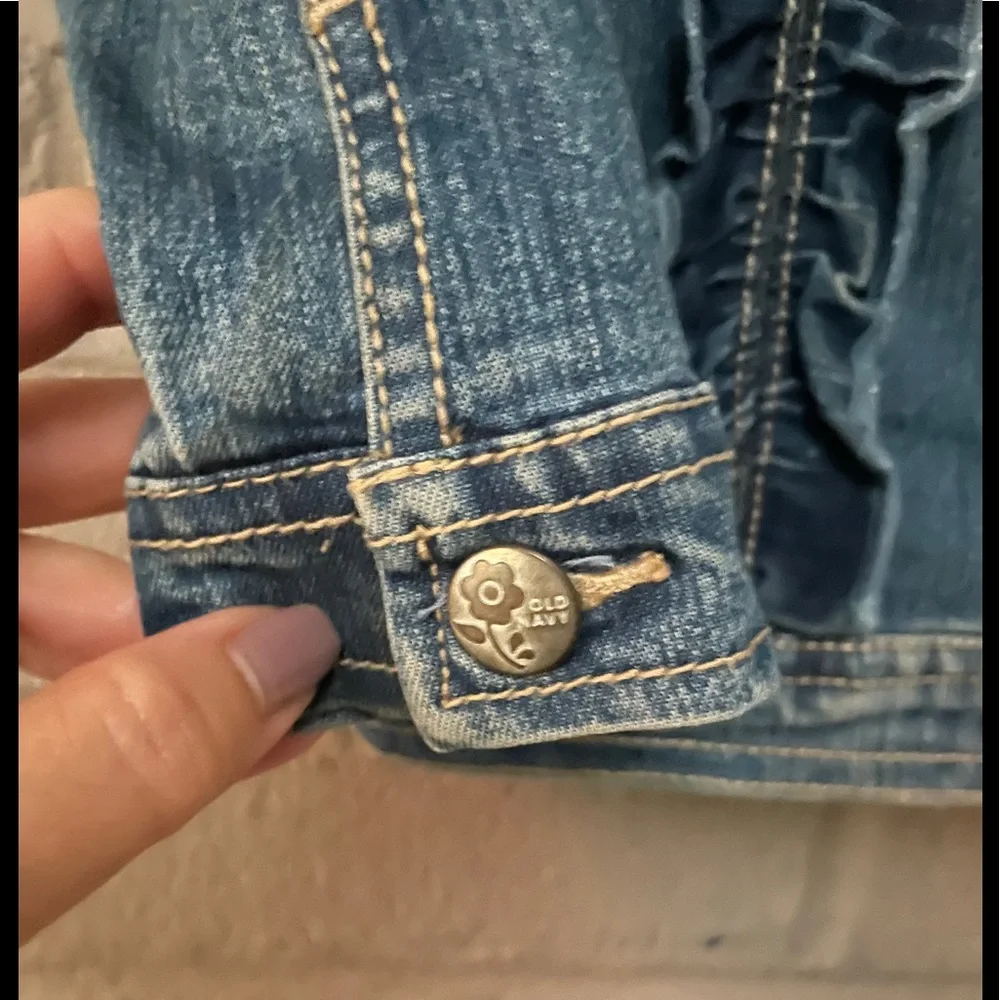 Old Navy  ruffled girls Jean Jacket  12-18 months